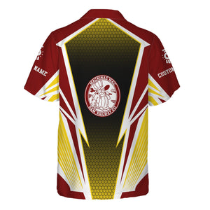 Railspirit Personalized Detroit & Mackinac Railroad Hawaiian Shirt Lightning Graphic Style Shirt Gift Idea For Train Lover