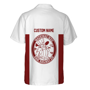 Railspirit Custom Name Detroit & Mackinac Railroad Hawaiian Shirt Yes I Need All Those Train Printed Shirt