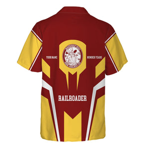 Railspirit Personalized Detroit & Mackinac Railroad Hawaiian Shirt Custom Year Railroader Shirt Gift Idea For Train Lover