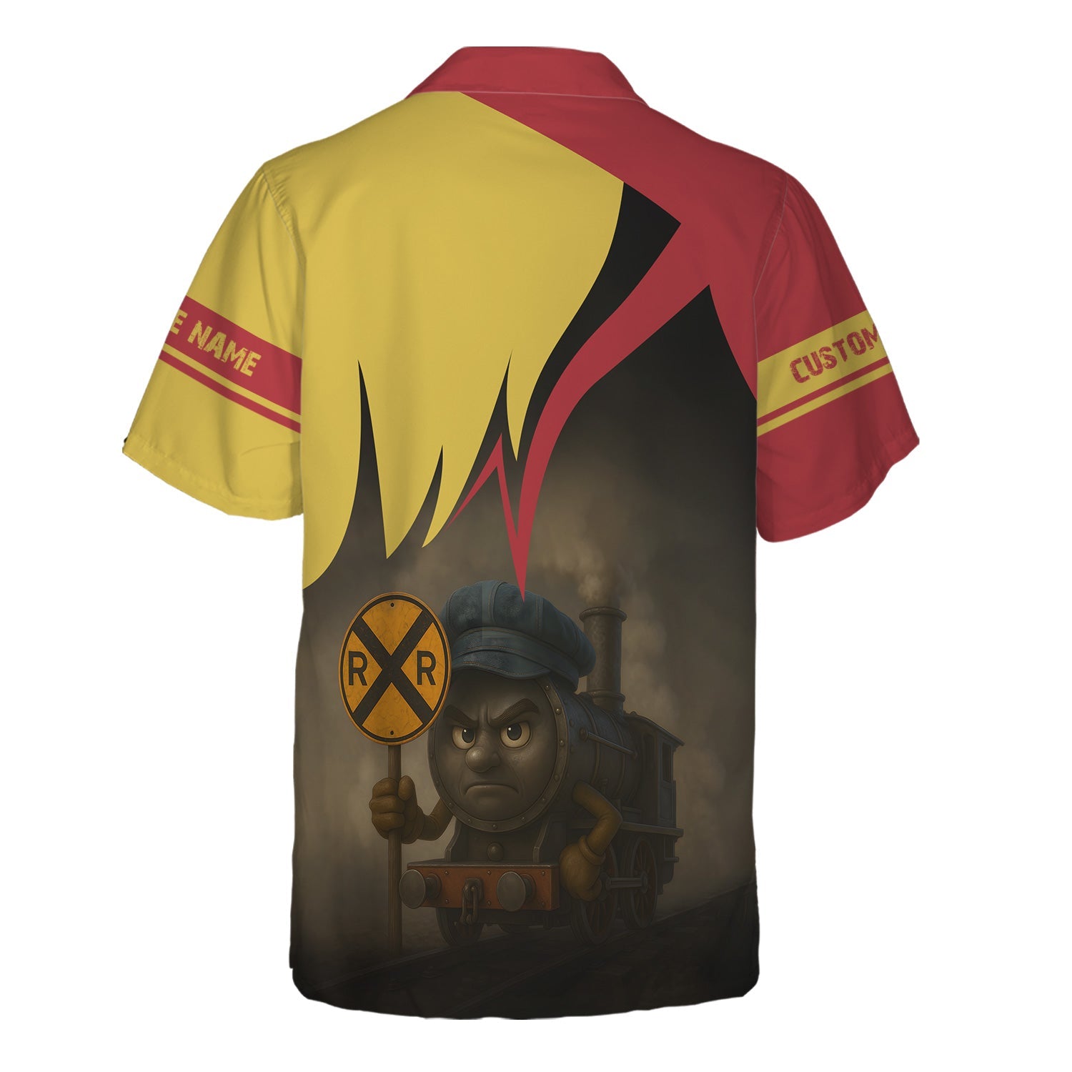 Railspirit Personalized Florida East Coast Railway Hawaiian Shirt Angry Train Hawaiian Shirt Gift Idea For Train Lover