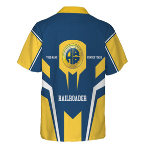 Railspirit Personalized Alaska Railroad Hawaiian Shirt Custom Year Railroader Shirt Gift Idea For Train Lover