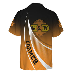 Railspirit Personalized Genesee & Wyoming Inc. Railroad Hawaiian Shirt Railway-Themed Style Shirt Gift Idea For Trainspotter