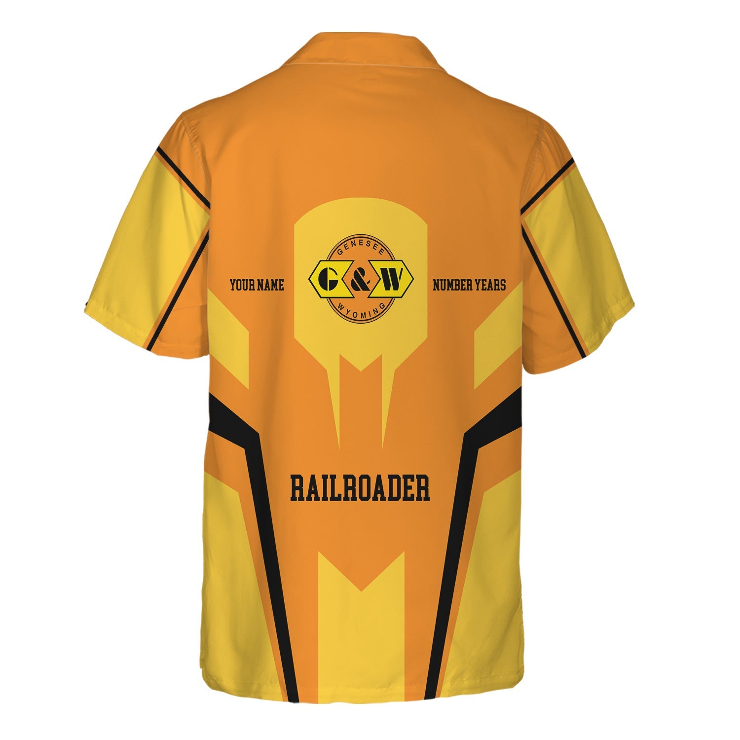 Railspirit Personalized Genesee & Wyoming Inc. Railroad Hawaiian Shirt Custom Year Railroader Shirt Gift Idea For Train Lover
