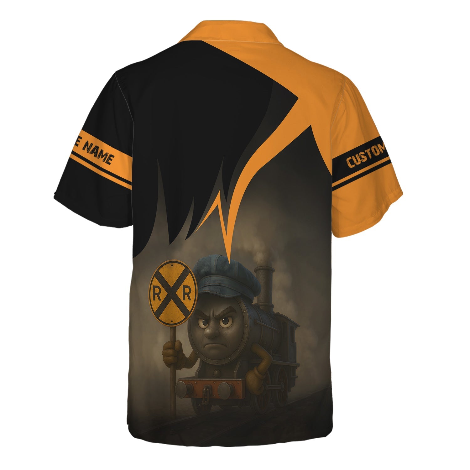 Railspirit Personalized Genesee & Wyoming Inc. Railroad Hawaiian Shirt Angry Train Hawaiian Shirt Gift Idea For Train Lover