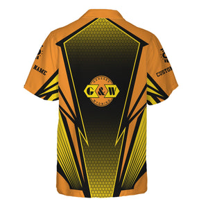 Railspirit Personalized Genesee & Wyoming Inc. Railroad Hawaiian Shirt Lightning Graphic Style Shirt Gift Idea For Train Lover