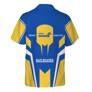 Railspirit Personalized Conrail Railroad Hawaiian Shirt Custom Year Railroader Shirt Gift Idea For Train Lover