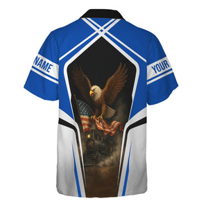 Railspirit Personalized Conrail Railroad Hawaiian Shirt American Eagle Vintage Train Shirt