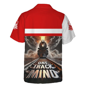 Railspirit Personalized Pennsylvania Railroad Hawaiian Shirt One Track Mind Train Printed Shirt