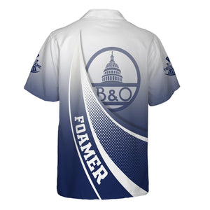 Railspirit Personalized Baltimore and Ohio Railroad Hawaiian Shirt Railway-Themed Style B&O Shirt Gift Idea For Trainspotter