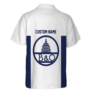 Railspirit Custom Name Baltimore and Ohio Railroad Hawaiian Shirt Yes I Need All Those Train B&O Printed Shirt