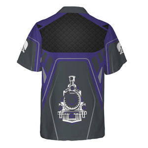 Railspirit Personalized Southern Pacific Railroad Hawaiian Shirt Steam Locomotive Engine Graphic Train Shirt All Over Print