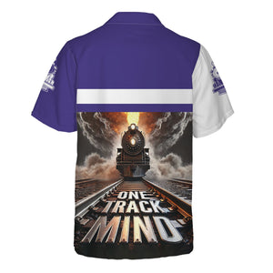 Railspirit Personalized Southern Pacific Railroad Hawaiian Shirt One Track Mind Train Printed Shirt