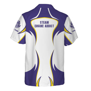 Railspirit Personalized Southern Pacific Railroad Hawaiian Shirt Distinctive Flame Style Shirt For Steam Engine Addict