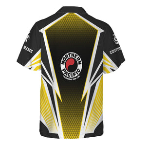 Railspirit Personalized Northern Pacific Railway Hawaiian Shirt Lightning Graphic Style Shirt Gift Idea For Train Lover