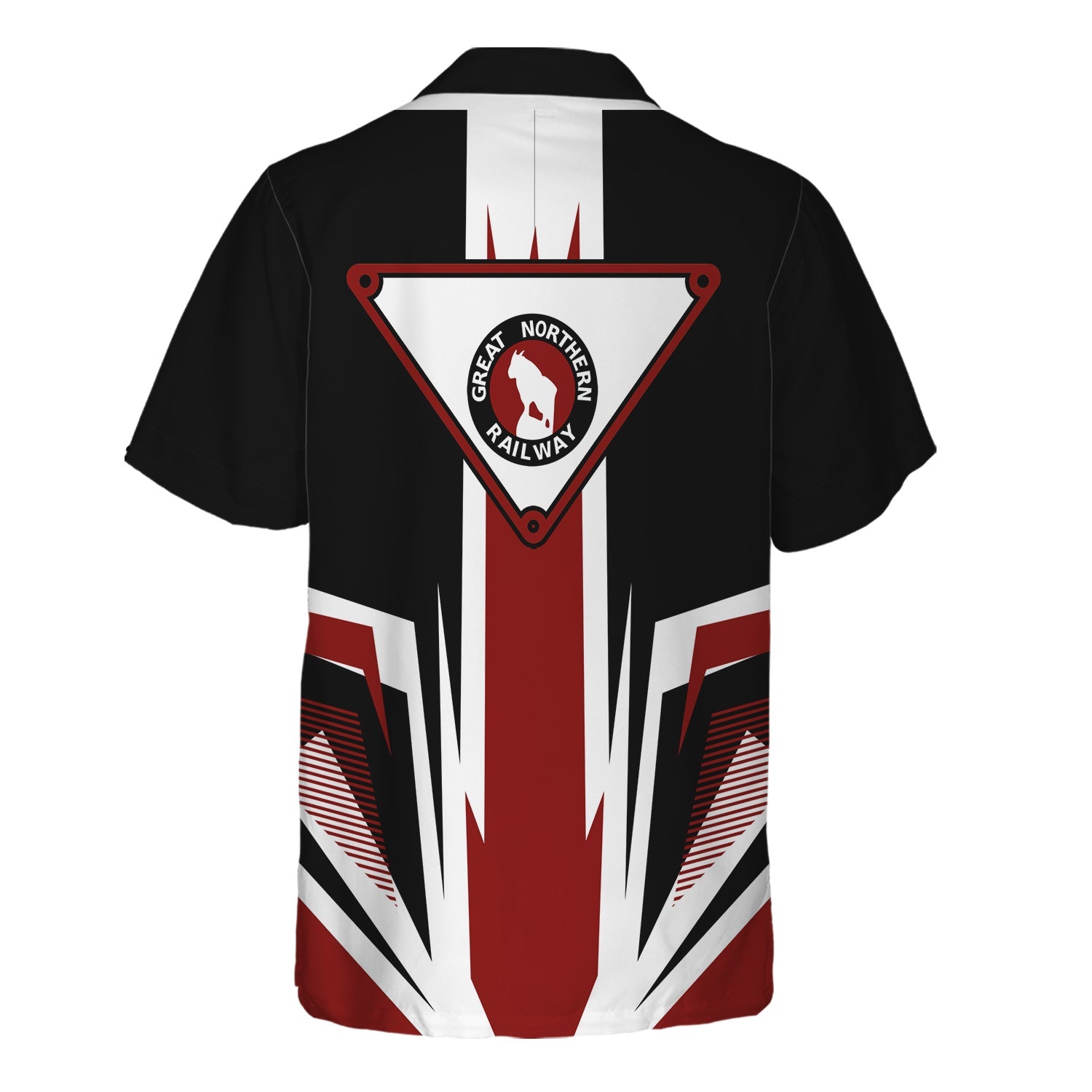 Railspirit Great Northern Railway Hawaiian Shirt Bold Graphic Style GNR All Over Printed Shirt