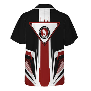 Railspirit Great Northern Railway Hawaiian Shirt Bold Graphic Style GNR All Over Printed Shirt