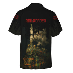 Railspirit Personalized Great Northern Railway Hawaiian Shirt Vintage Train Art Style GNR Shirt For Locomotive Fans