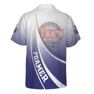 Railspirit Personalized Chicago, Burlington and Quincy Railroad Hawaiian Shirt Railway-Themed Style Shirt Gift Idea For Trainspotter