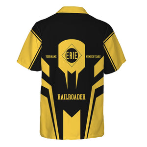 Railspirit Personalized Erie Railroad Hawaiian Shirt Custom Year Railroader Shirt Gift Idea For Train Lover