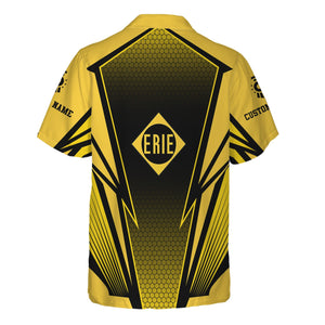 Railspirit Personalized Erie Railroad Hawaiian Shirt Lightning Graphic Style Shirt Gift Idea For Train Lover