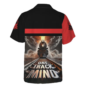 Railspirit Personalized Seaboard Air Line Railroad Hawaiian Shirt One Track Mind Train Printed Shirt