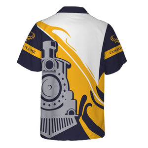 Railspirit Personalized Chessie System Railroad Hawaiian Shirt Flame-Inspired Style Shirt Gift Idea For Train Lovers