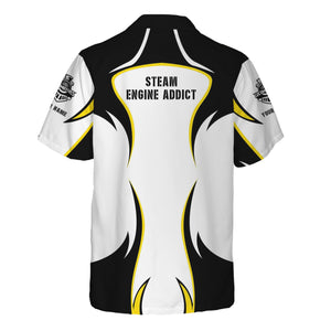 Railspirit Personalized Atlantic Coast Line Railroad Hawaiian Shirt Distinctive Flame Style Shirt For Steam Engine Addict