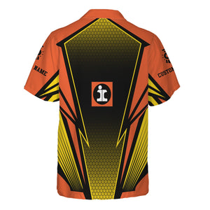 Railspirit Personalized Illinois Central Railroad Hawaiian Shirt Lightning Graphic Style Shirt Gift Idea For Train Lover