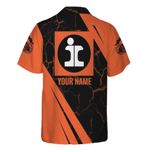 Railspirit Personalized Illinois Central Railroad Hawaiian Shirt Crackle Texture Style Shirt For Trackhead