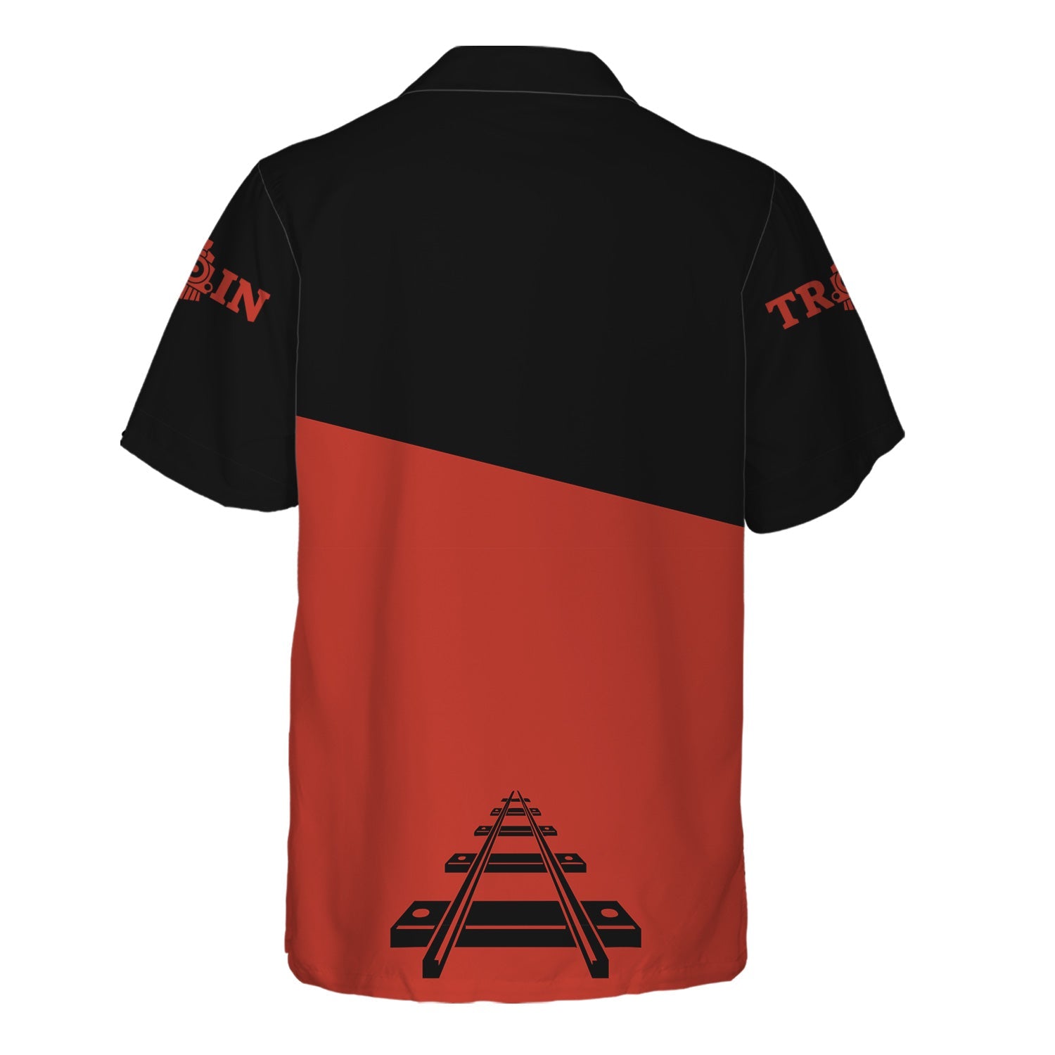 Railspirit Personalized Chicago and North Western Railway Hawaiian Shirt One Track Mind Unisex Train Shirt Gift Idea For Train Lover