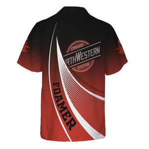 Railspirit Personalized Chicago and North Western Railway Hawaiian Shirt Railway-Themed Style Shirt Gift Idea For Trainspotter