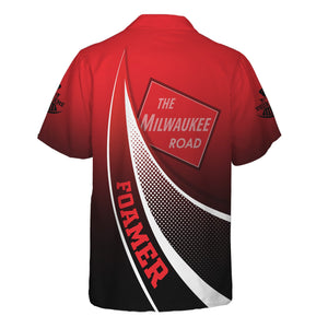 Railspirit Personalized Chicago, Milwaukee, St. Paul and Pacific Railroad Hawaiian Shirt Railway-Themed Style Milwaukee Road Shirt