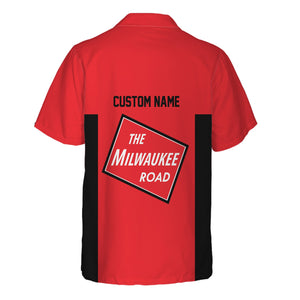 Railspirit Custom Name Chicago, Milwaukee, St. Paul and Pacific Railroad Hawaiian Shirt Yes I Need All Those Train Milwaukee Road Printed Shirt