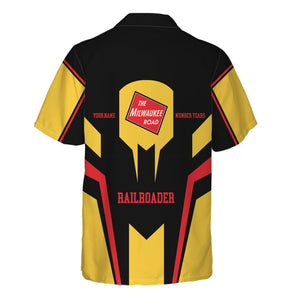 Railspirit Personalized Chicago, Milwaukee, St.Paul and Pacific Railroad Hawaiian Shirt Custom Year Railroader Milwaukee Road Shirt