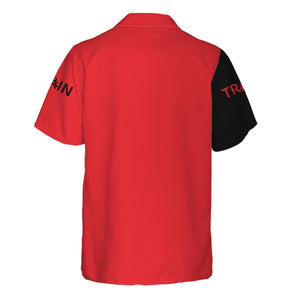 Railspirit Custom Name Chicago, Milwaukee, St. Paul and Pacific Railroad Hawaiian Shirt Railroad Crossing Sign Milwaukee Road Printed Train Shirt