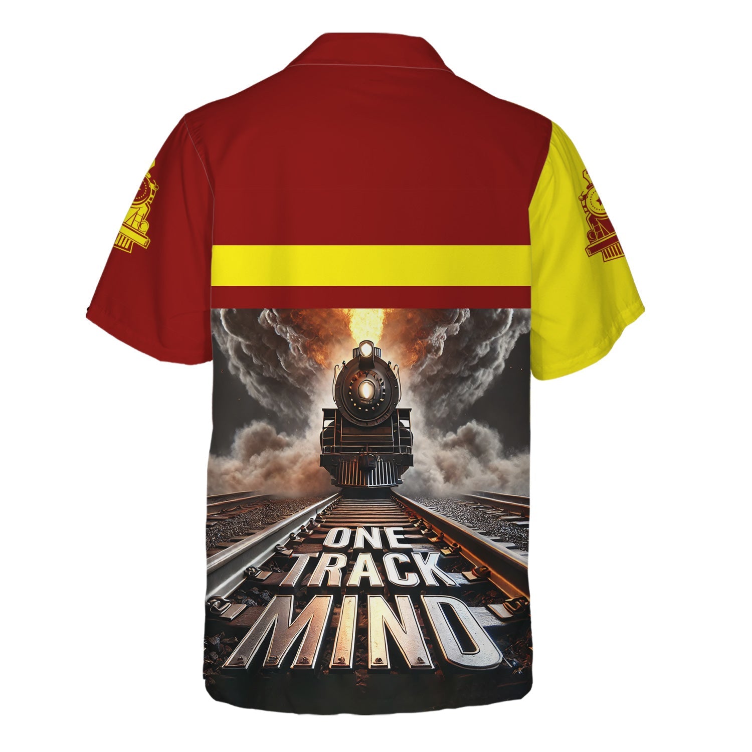 Railspirit Personalized Denver and Rio Grande Western Railroad Hawaiian Shirt One Track Mind Train Printed Shirt