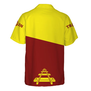 Railspirit Personalized Denver and Rio Grande Western Railroad Hawaiian Shirt One Track Mind Milwaukee Road Unisex Train Shirt