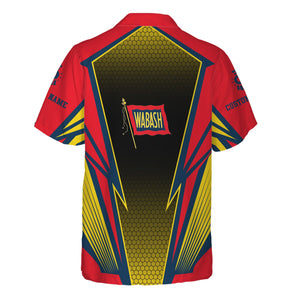 Railspirit Personalized Wabash Railroad Hawaiian Shirt Lightning Graphic Style Shirt Gift Idea For Train Lover