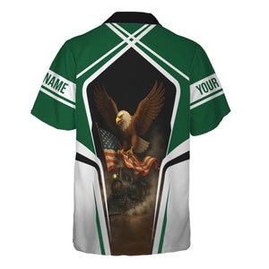 Railspirit Personalized Maine Central Railroad Hawaiian Shirt American Eagle Vintage Train Shirt