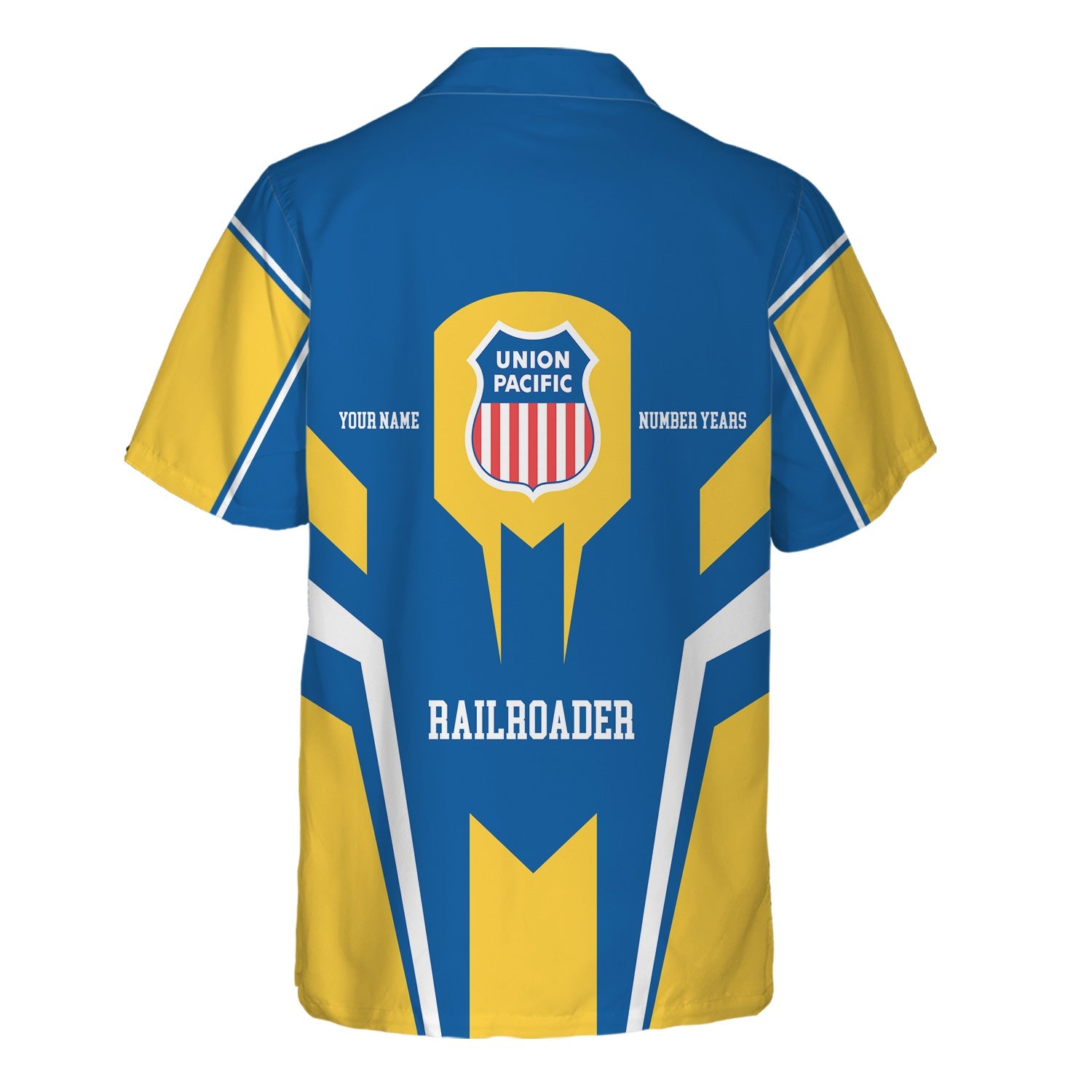 Railspirit Personalized Union Pacific Railroad Hawaiian Shirt Custom Year Railroader Big Boy Shirt Gift Idea For Train Lover