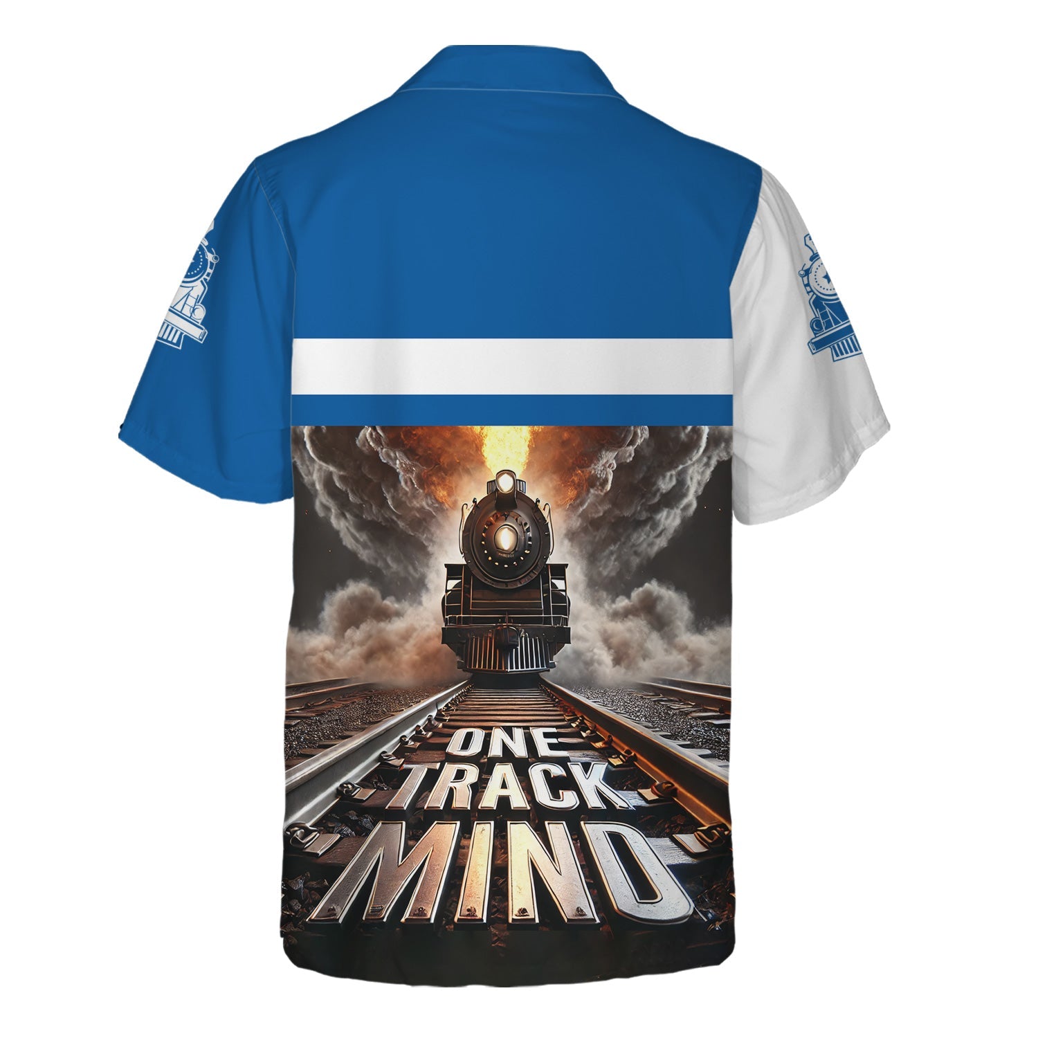 Railspirit Personalized Union Pacific Railroad Hawaiian Shirt One Track Mind Big Boy Train Printed Shirt