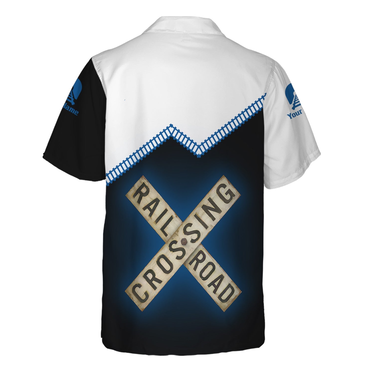 Railspirit Personalized Union Pacific Railroad Hawaiian Shirt Railroad Crossing Printed Train Track Shirt