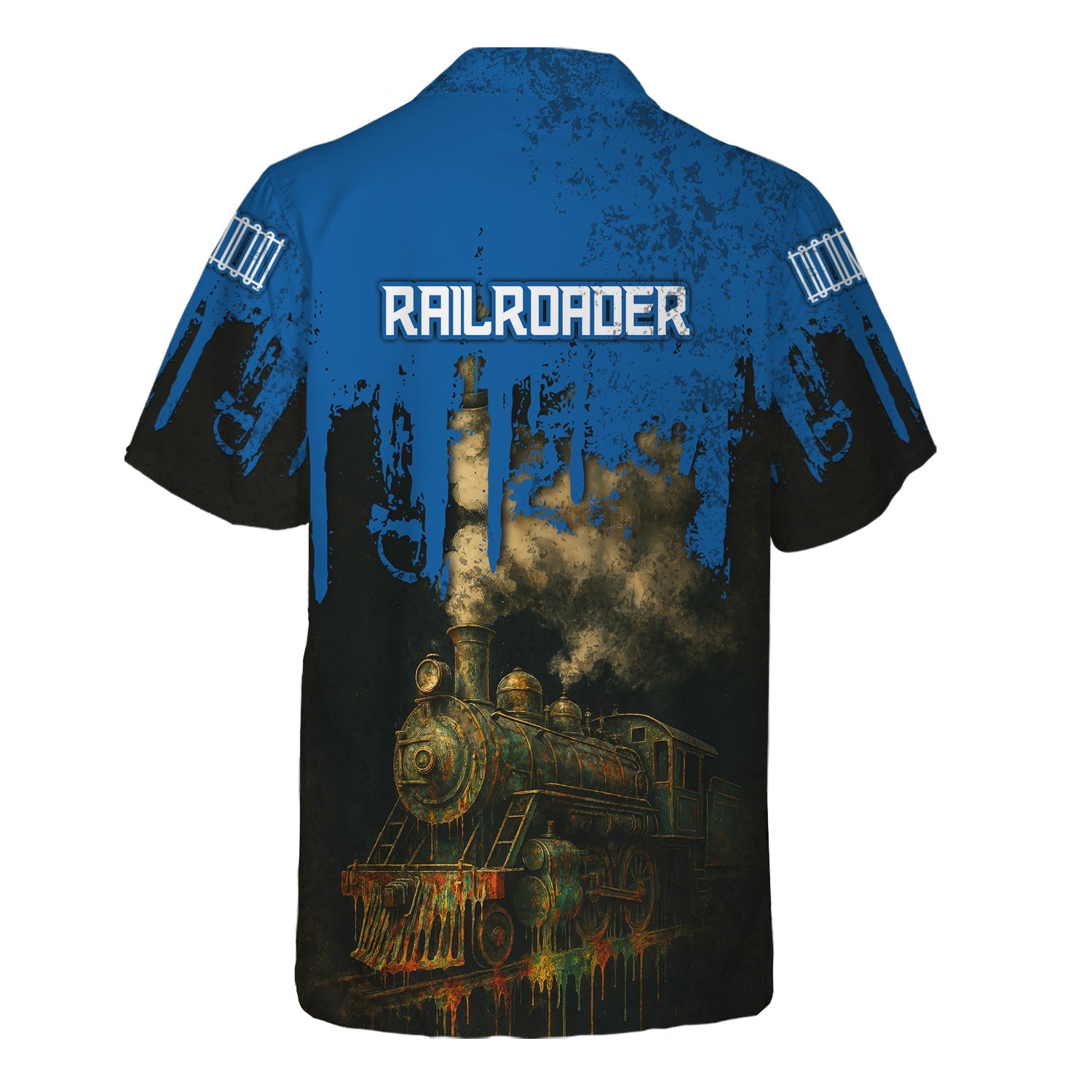 Railspirit Personalized Union Pacific Railroad Hawaiian Shirt Vintage Train Art Style Big Boy Shirt For Locomotive Fans