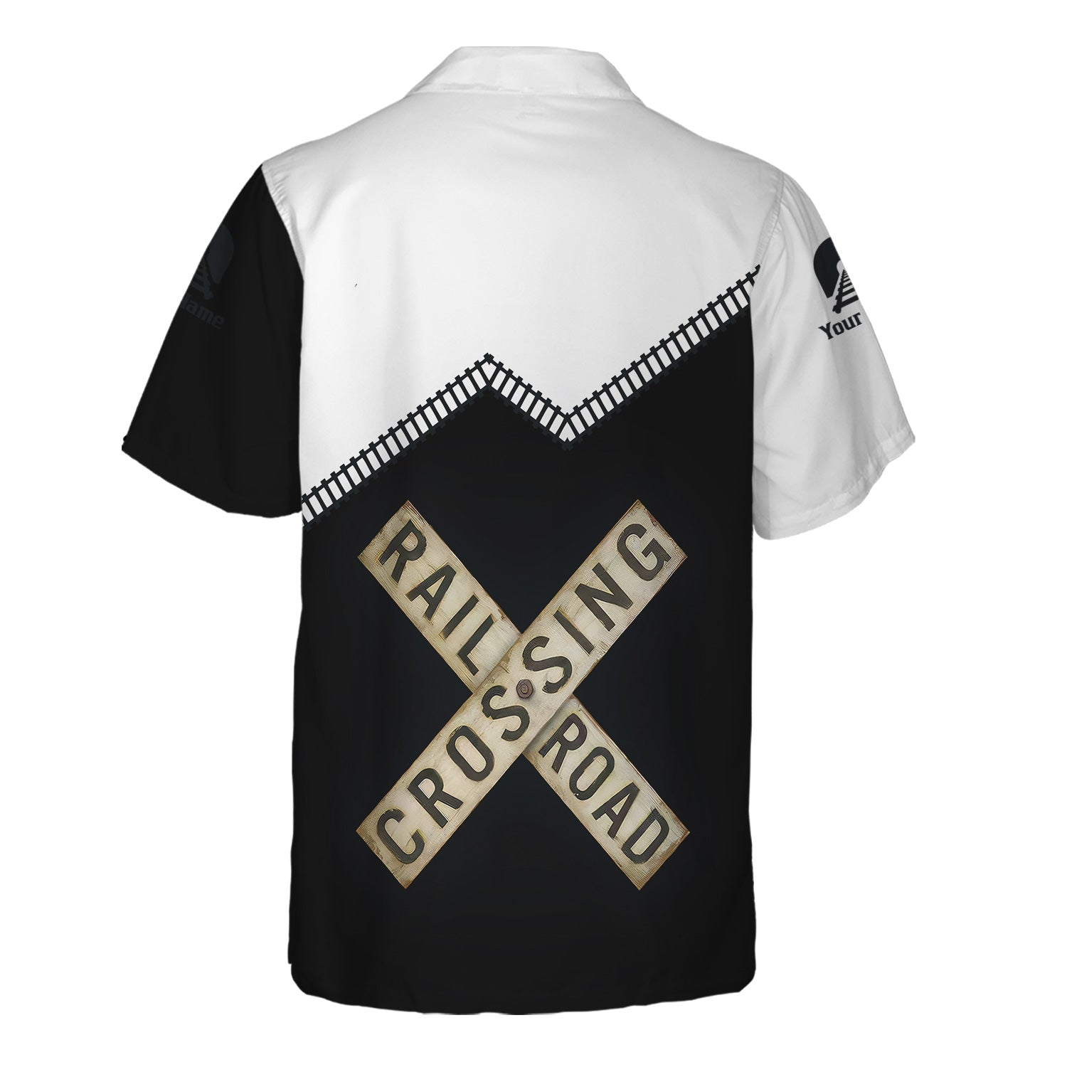 Railspirit Personalized Western Pacific Railroad Hawaiian Shirt Railroad Crossing Printed Train Track Shirt