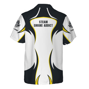 Railspirit Personalized Western Pacific Railroad Hawaiian Shirt Distinctive Flame Style Shirt For Steam Engine Addict