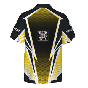 Railspirit Personalized Western Pacific Railroad Hawaiian Shirt Lightning Graphic Style Shirt Gift Idea For Train Lover