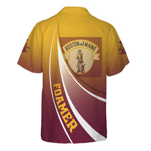 Railspirit Personalized Boston and Maine Railroad Hawaiian Shirt Railway-Themed Style Shirt Gift Idea For Trainspotter