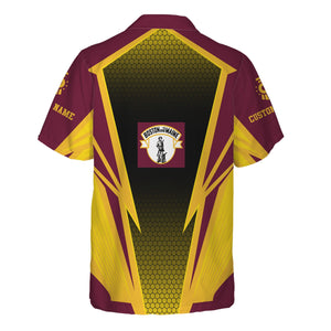 Railspirit Personalized Boston and Maine Railroad Hawaiian Shirt Lightning Graphic Style Shirt Gift Idea For Train Lover