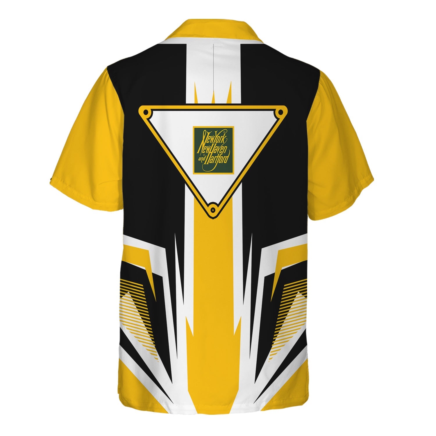 Railspirit New York, New Haven and Hartford Railroad Hawaiian Shirt Bold Graphic Style New Haven Railroad All Over Printed Shirt