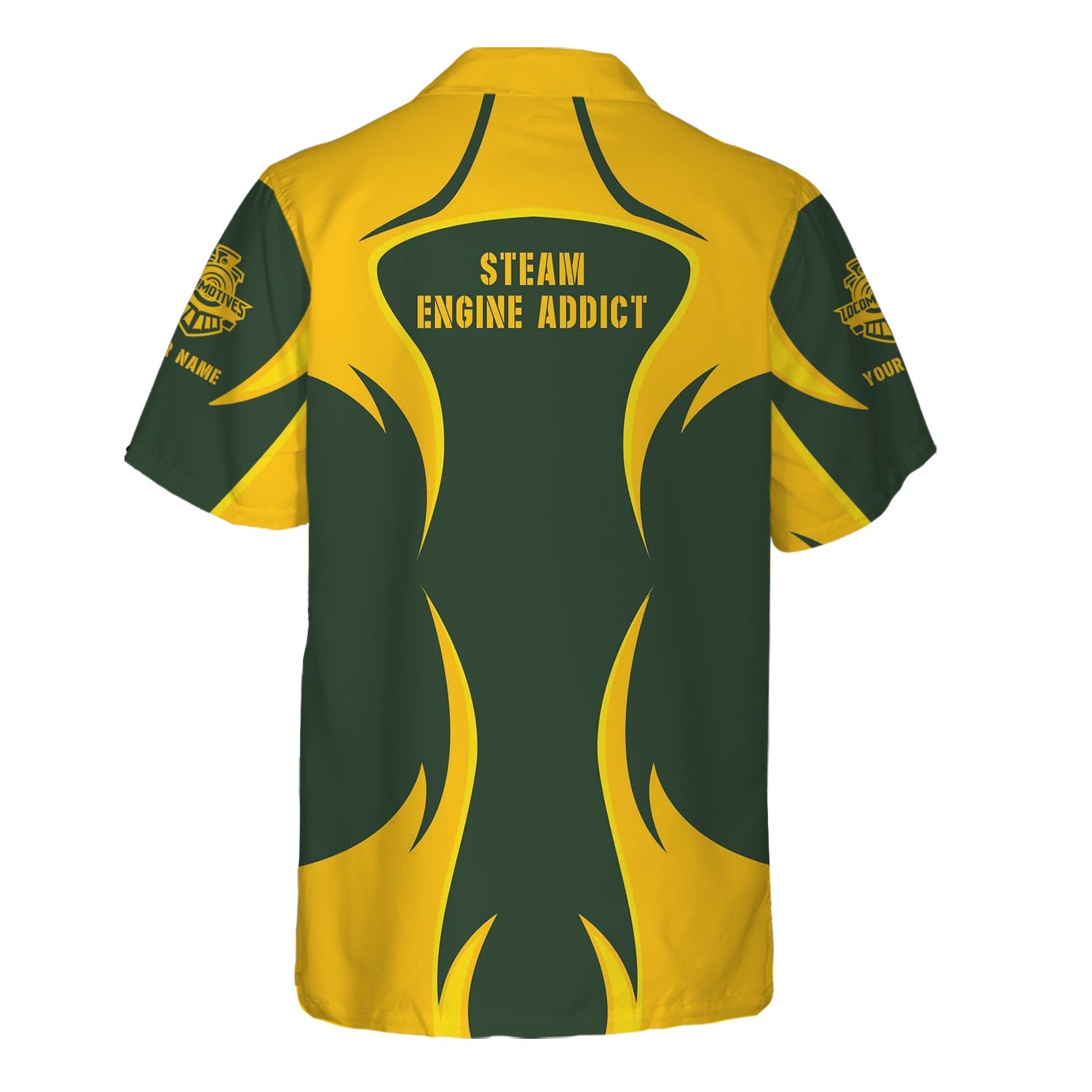 Railspirit Personalized New York, New Haven and Hartford Railroad Hawaiian Shirt Flame Style New Haven Railroad Shirt For Steam Engine Addict